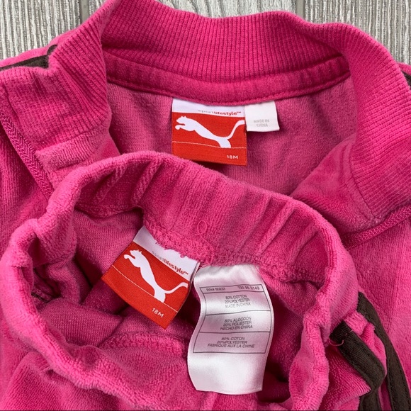 Puma Baby Girl 18 Month Outfit, 2 Piece Tracksuit - Picture 7 of 8